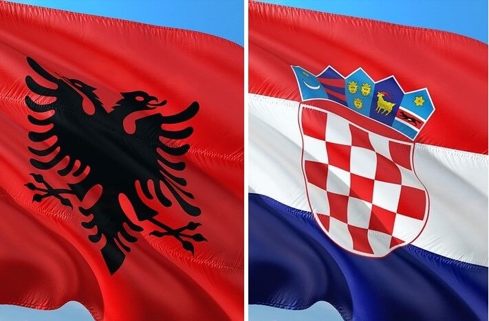 Zastave Albanije i Hrvatske | Ilustracija: Pixabay