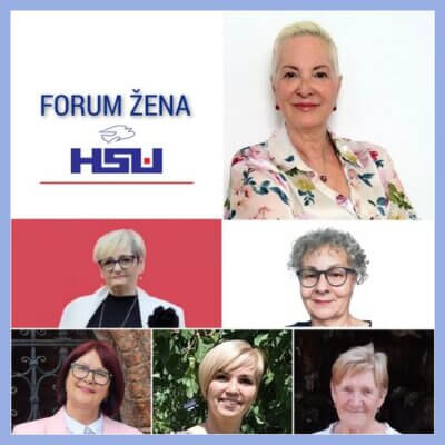 Forum žena HSU-a s fotografijama predsjednice i članica