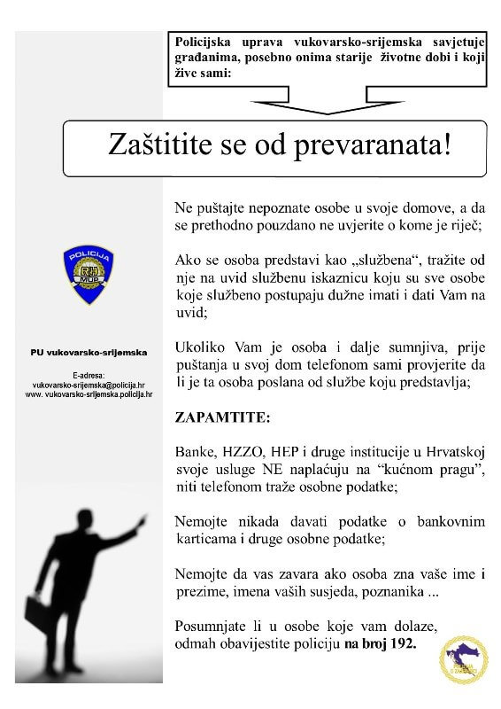 Savjeti MUP-a za zaštitu od prijevara