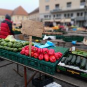 Paprika na štandu na tržnici