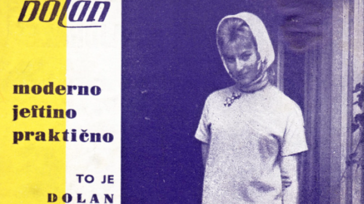 Reklama za proizvode tvornice trikotaže Nada Dimić: 'Moderno, jeftino, praktično'