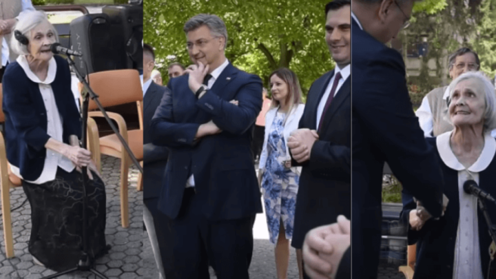 Plenković obišao domove za starije u Sisačko-moslavačkoj županiji: Dočekala ih baka reperica