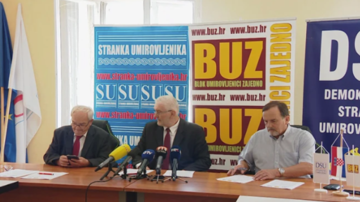 Umirovljenici zajedno: Tri stranke se formalno udružile, napale HSU i dale prijedloge Vladi