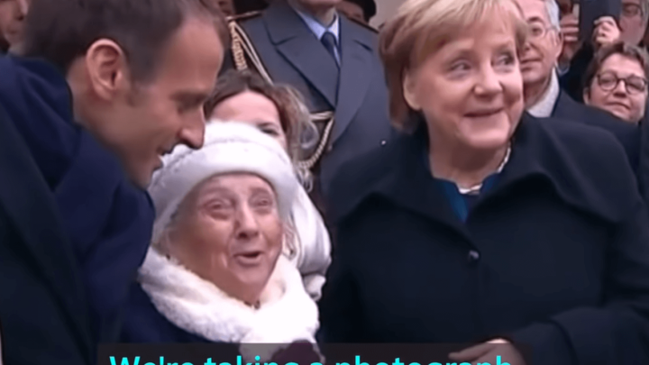 [VIDEO] Kako je 101-godišnja bakica ukrala show pokraj njemačke kancelarke i francuskog predsjednika