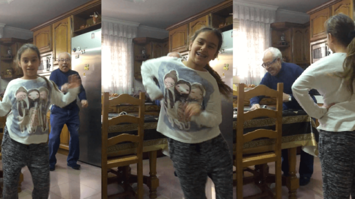 Djed odlučio "upasti" u video uradak unuke, dok ona nije imala pojma o tome
