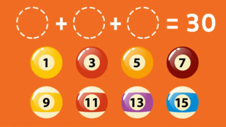 Mozgalica: Možete li s kombinacijom od tri kugle doći do brojke 30?