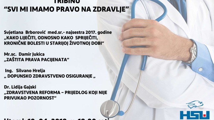 Poziv na tribinu "Svi imamo pravo na zdravlje"