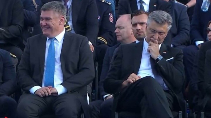 Thompson za kraj mimohoda: Plenković zaplesao, Milanović gestom pokazao stav