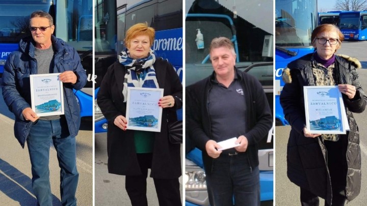 Sisački umirovljenici besplatno se voze i 2025.; Autopromet u mirovinu ispratio četvero radnika