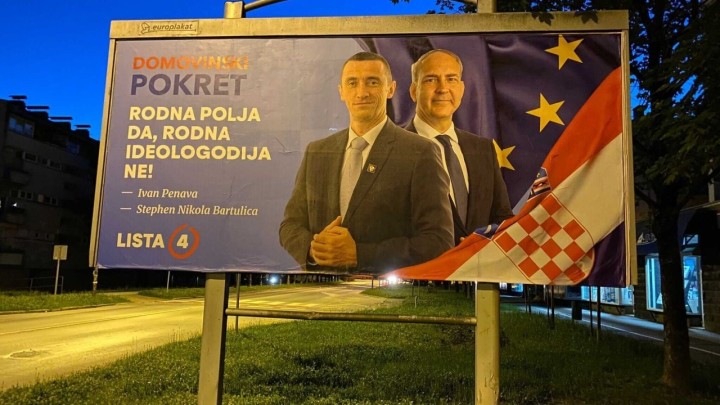 Gaf na predizbornom plakatu Domovinskog pokreta: 'Naručila ga je majka od Bartulice'