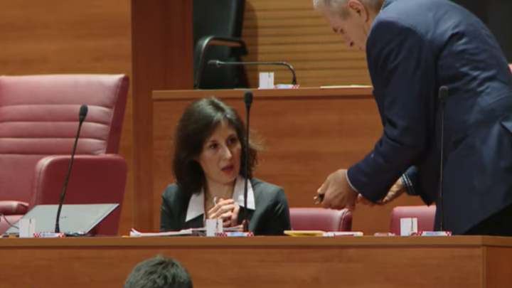 Orešković vrisnula u Saboru nakon što ju je stresla struja: 'Jeste li u redu kolegice?'